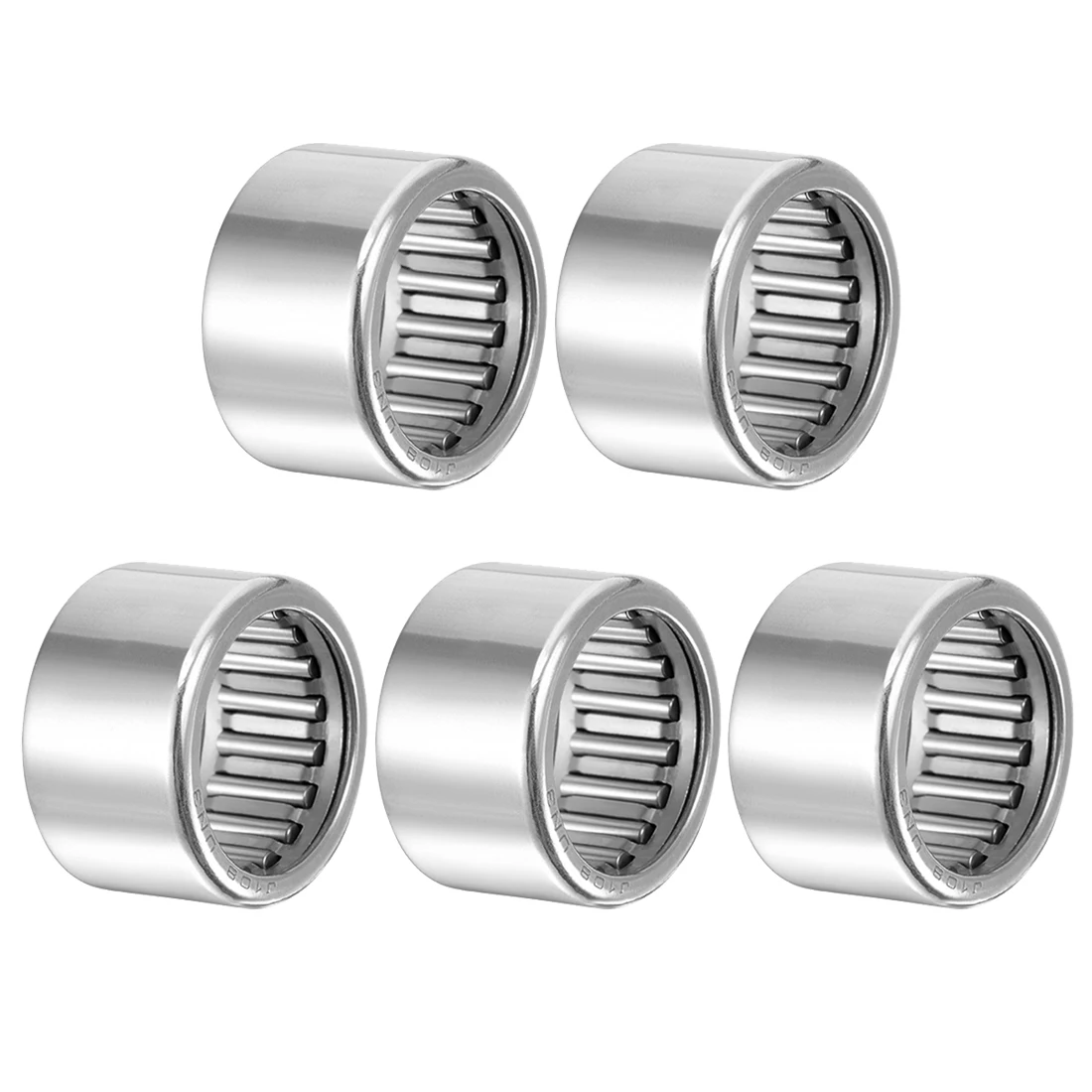 

Uxcell 5pcs SCE108 Needle Roller Bearings Open End 5/8" Bore 13/16" OD 1/2"