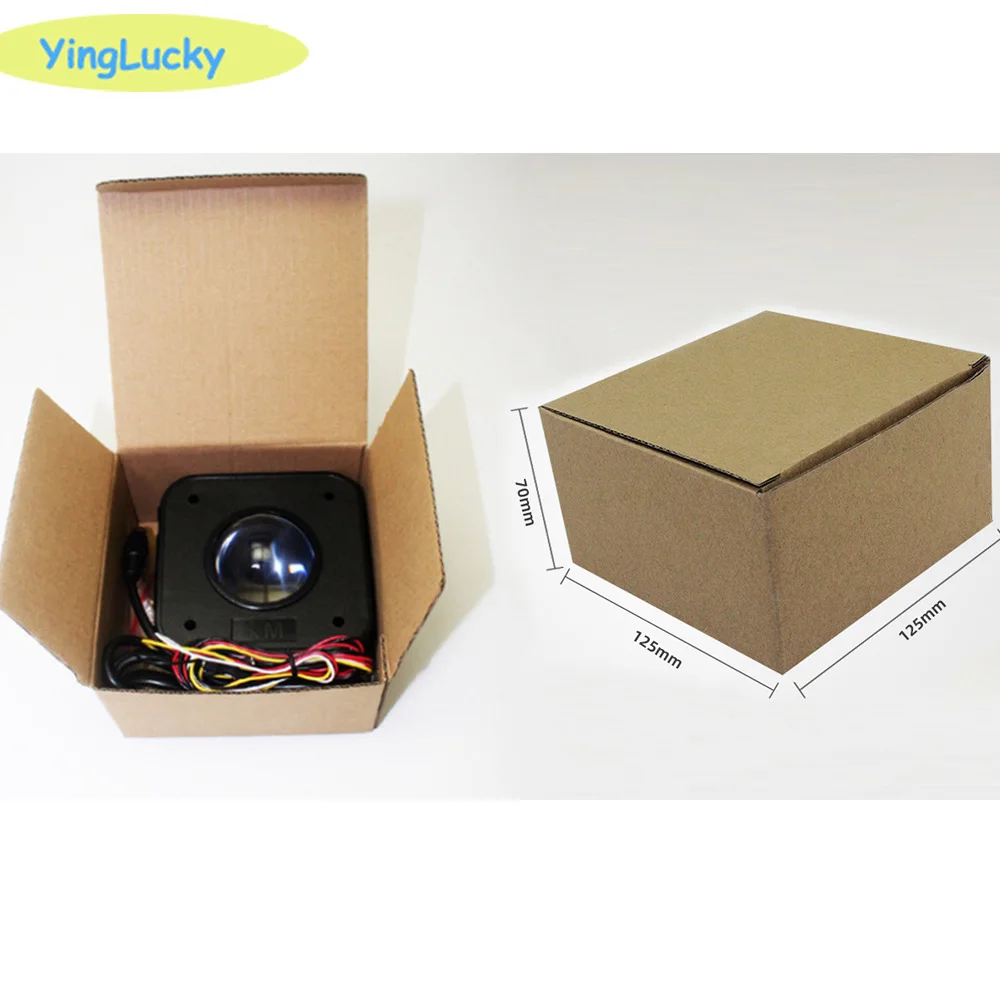 Arcade Trackball Illuminated 4.5cm Round LED Trackball Mouse PS/2 PCB Connector For Arcade