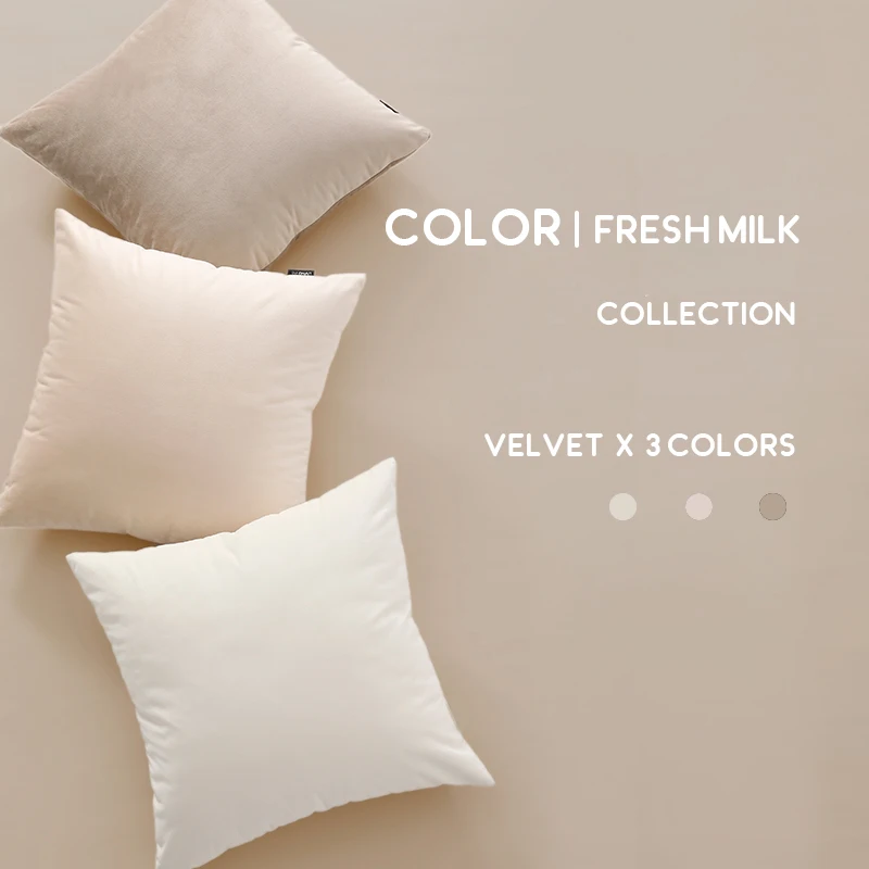 White Cushion Cover Velvet Pillow Cover for Living Room Sofa Car Decorative Pillows 45x45cm Home Decoration Pillowcase