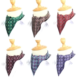 Fashion Classic Cravat Ties For Men Vintage Jacquard Cravat Ascot Necktie For Party British Gentleman Polyester Silk Neck Tie