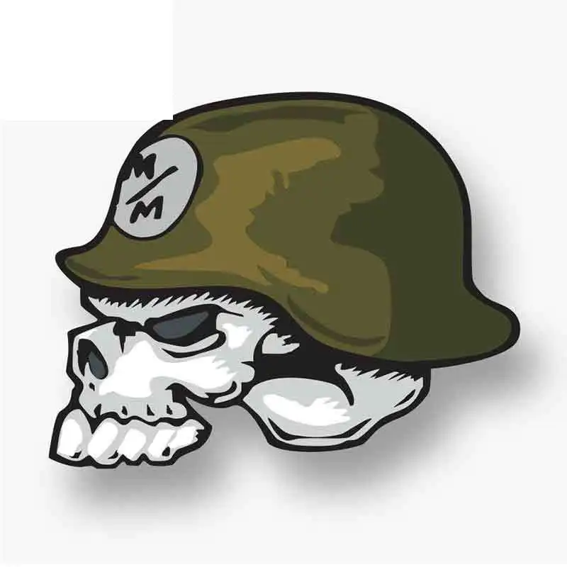 

Creative 13cm X 11cm for Metal Mulisha Skull Helmet Logo Oem Car Stickers Vinyl JDM Bumper Trunk Scratch-proof Camper Decal