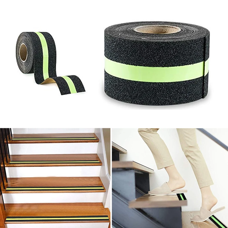 Luminous Tape Safety Grip Tape Strong Adhesive Safety Traction Tape PVC Warning Tape Stairs Floor Anti-slip Indoor