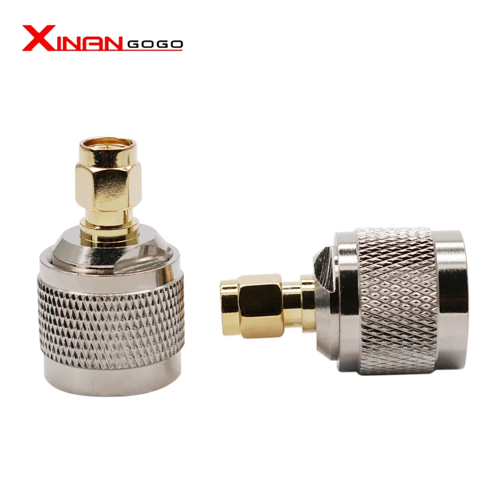 RF Coaxial N to SMA Connector N Male to SMA Male Plug Adapter Brass Material