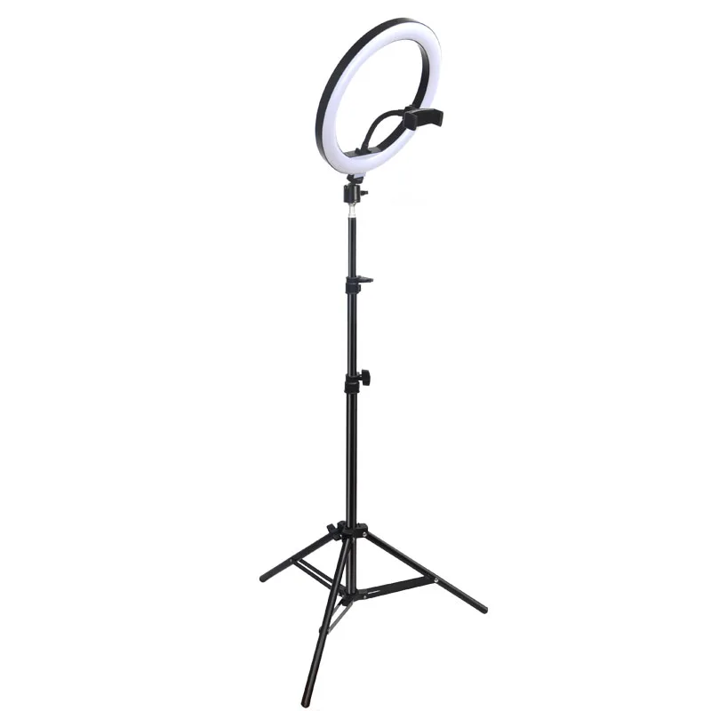 Christma Gift 10 12 14 Inch Dimmable LED Selfie Ring Light with Stand without Tripod 160cm Lamp Photography Ringlight Phone