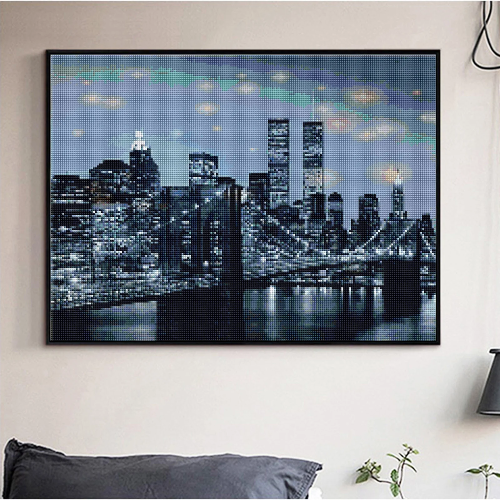 LZAIQIZG 5D Full Square/Round Diamond Painting London City View Cross Stitch Diamond Embroidery Landscape Picture Home Decor