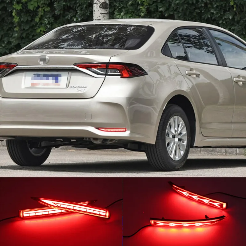 LED rear bumper lights for Toyota Corolla 2019 2020 tail light daylight+brake+turn signal lamp three functions