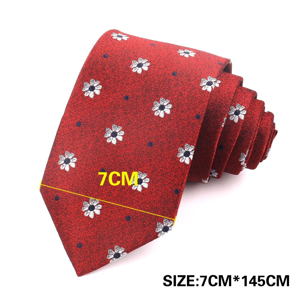 New Floral Neck Ties For Men Women Classic Jacquard Necktie for Wedding Business Suits Skinny Tie Slim Men Necktie Gravatas