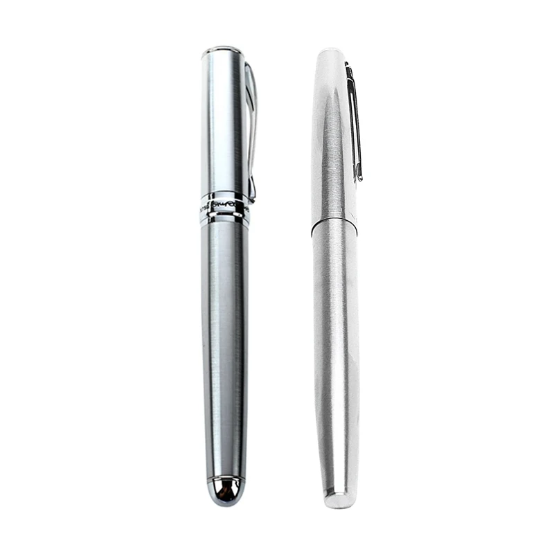 JinHao X750 Silver CT Fountain Pen & 911 Steel Fountain Pen with 0.38mm Extra Fine Nib Smooth Writing Inking Pens