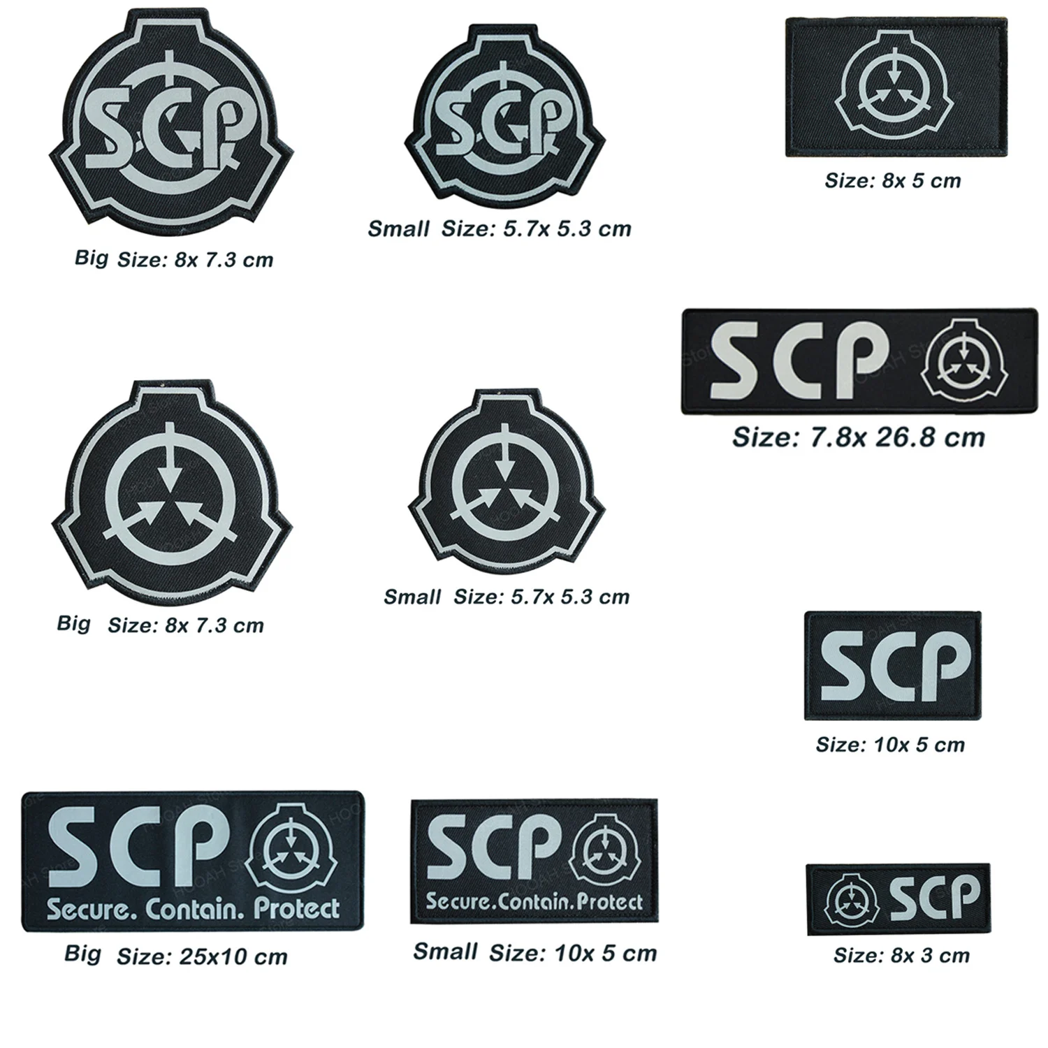 Special Containment Procedures Foundation Secure Contain Protect SCP Patches IR Badges Embroidery Applique For Jacket Bag Jeans