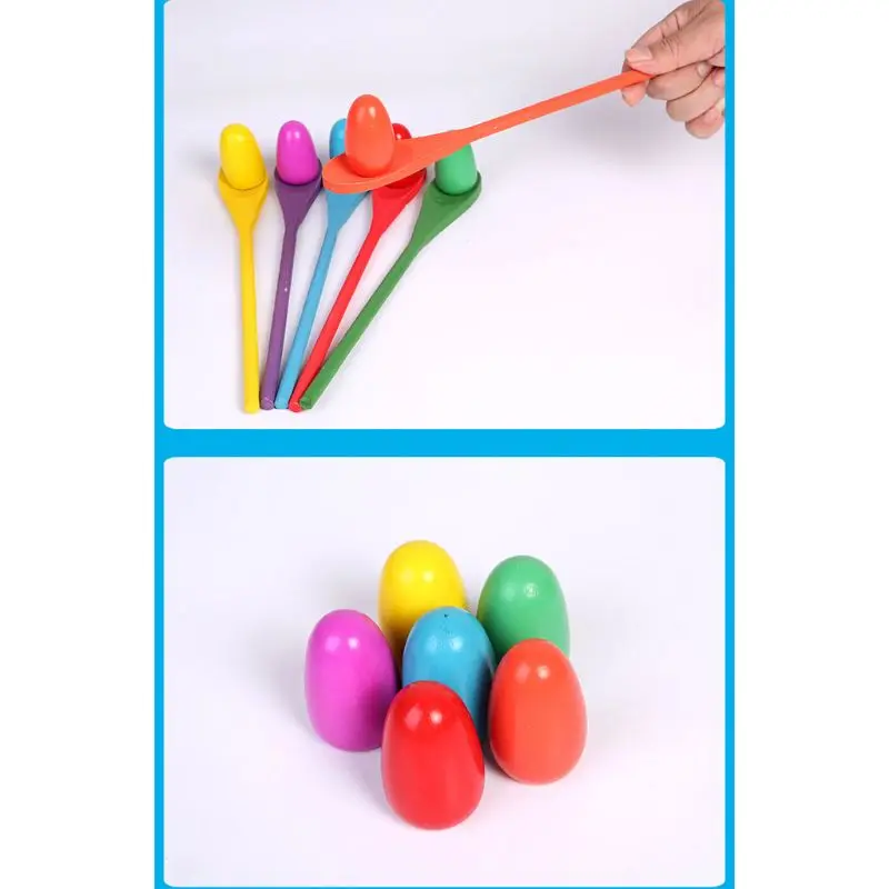 2pc/set Balance Spoon Egg Kindergarten Children Sports Puzzle Game Toy