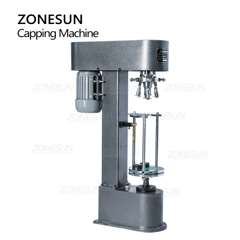 ZONESUN Desktop Semi automatico succo di birra bevanda bottiglia Ropp tappo in metallo coperchio avvitatore tappatrice