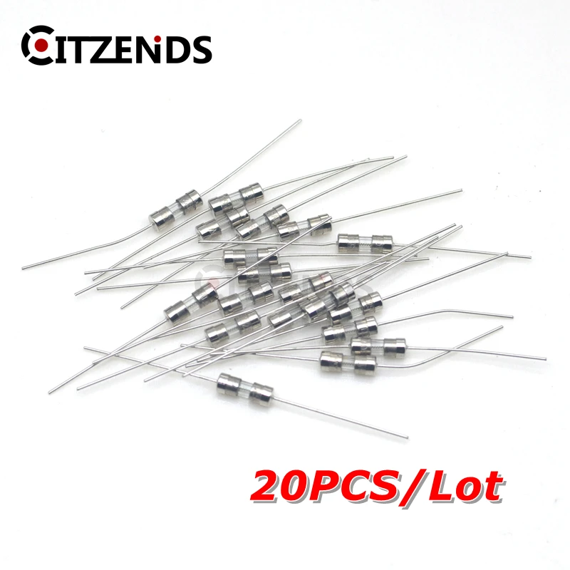 20Pcs 3.6*10mm Glass fuse Fast/Slow blow with legs 3.6x10mm 250V 0.1A 0.5A 1A 2A 3A 3.15A 4A 5A 6A 8A 10A 12A 15A F/T type