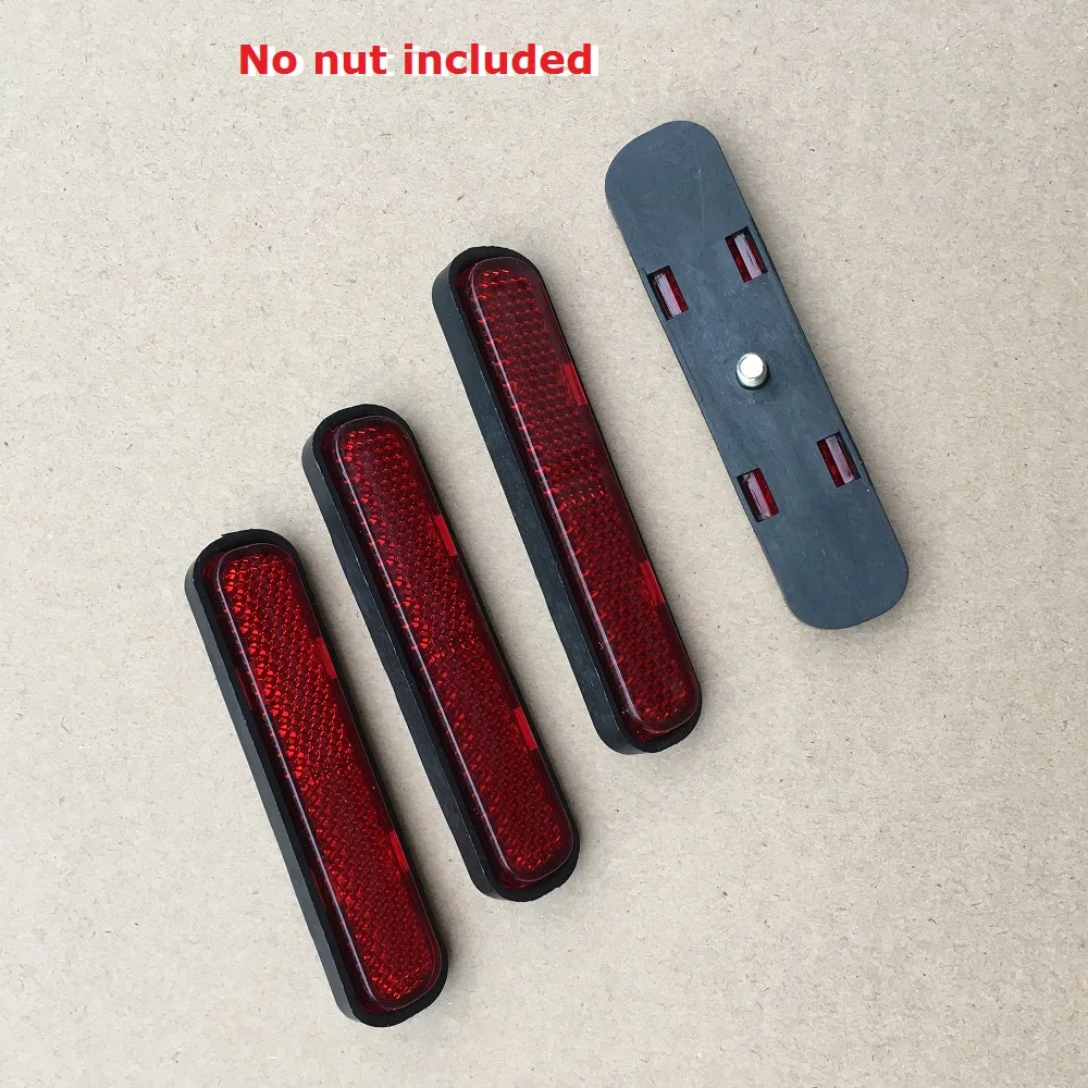 Pack of 4 Screws Oblong Red Reflectors Camper Trailer Motorcycle RVs Caravan Automobile Trucks Side Mark Rear/Tail/Signal Parts