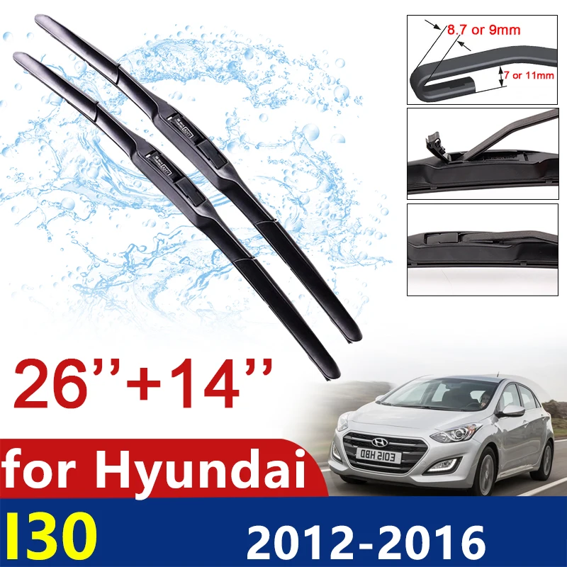 

Car Wiper Blade for Hyundai i30 GD Elantra GT 2012~2016 Front Windshield Wipers Car Accessories j Hook Type 2013 2014 2015