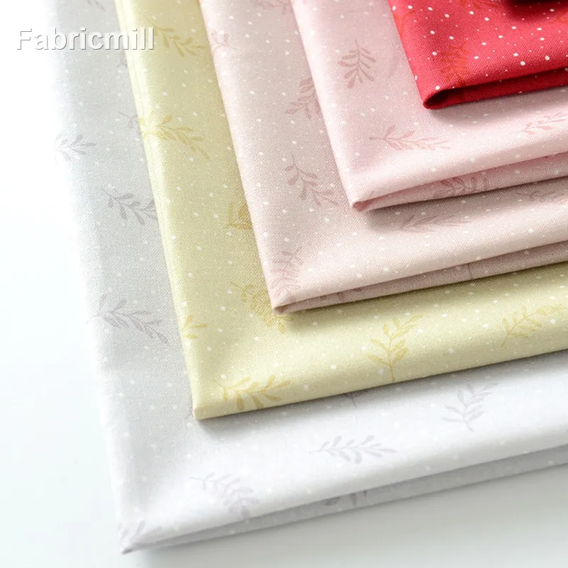 Morandi Color Plant Branches Tessuto di cotone patchwork fatto a mano fai-da-te Tessuto per stampa digitale al mezzo metro
