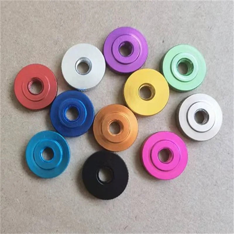 5-10pcs/lot M3 M4 m5 m6 m8 Anodized Aluminum Knurled small Step Hand Thumb Nut for FPV RC Models