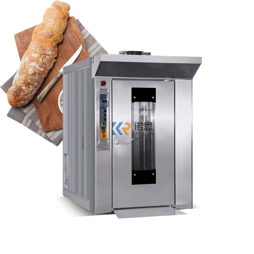 Industrial Electric Rotating Baking Oven with 12 Tray Stainless Steel Rotary Bread Pita Cookie Pizza Chicken Bakery Equipment Pr