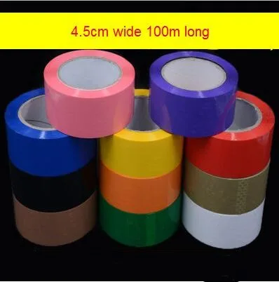 

1 roll 4.5cm wide 100m long Colored tape Customizable plus logo printing color separation tape Foreign trade export tape