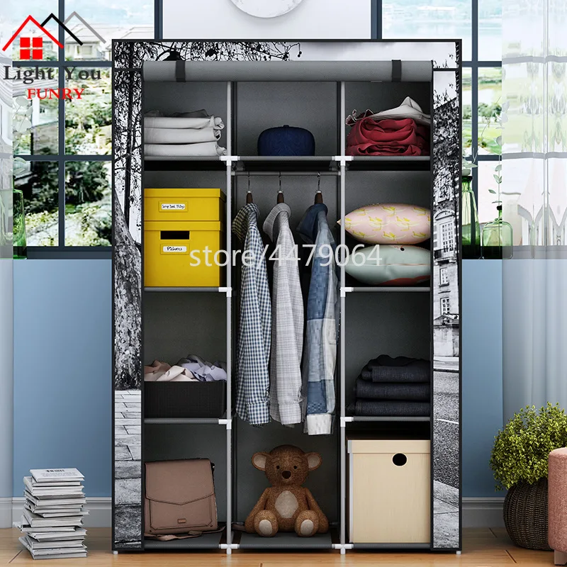 Wardrobe  Home Cloth Racks Organizer Multiple Layers Cloth Shelf Stand Holder Room Cloth Rack Save Space Home Wardrobe Storage