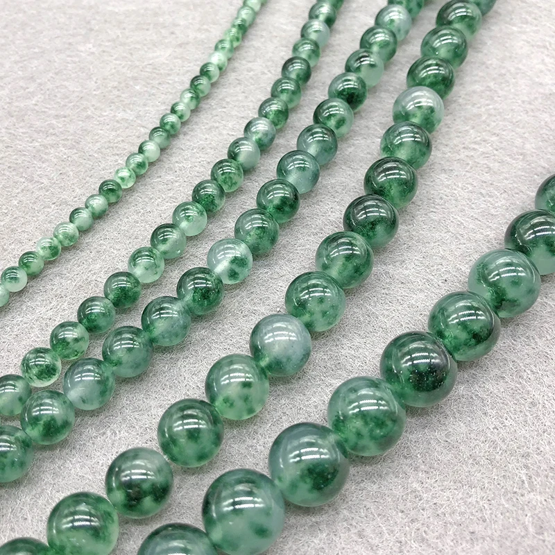 Natural Stone Green Chalcedony  Beads For Jewelry Making DIY Bracelets Necklace Accessories 15\'\' Beads Strand 4/6/8/10/12mm