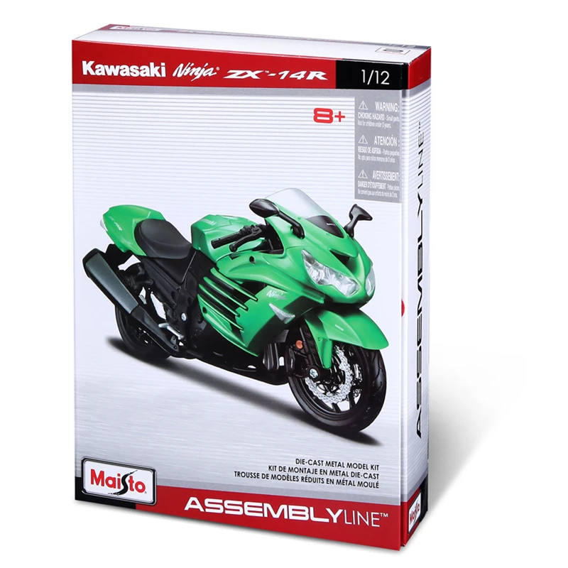 Maisto 1:12 KAWASAKI NINJA ZX-14R Motorcycle Assembly seale model kits of the hottest bikes Motorcycle model collection gift toy