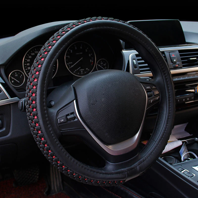 Car Steering Wheel Cover 5 Color Choices For 37 - 38 CM 14.5\