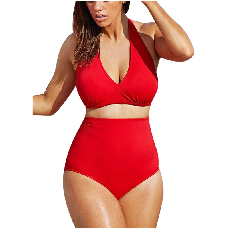 Bikinis Set Women Plus Large Size Split Bikini Swimwear Swimsuit Female Plavky Maillot De Bain Bather Suit Monokini Plavky