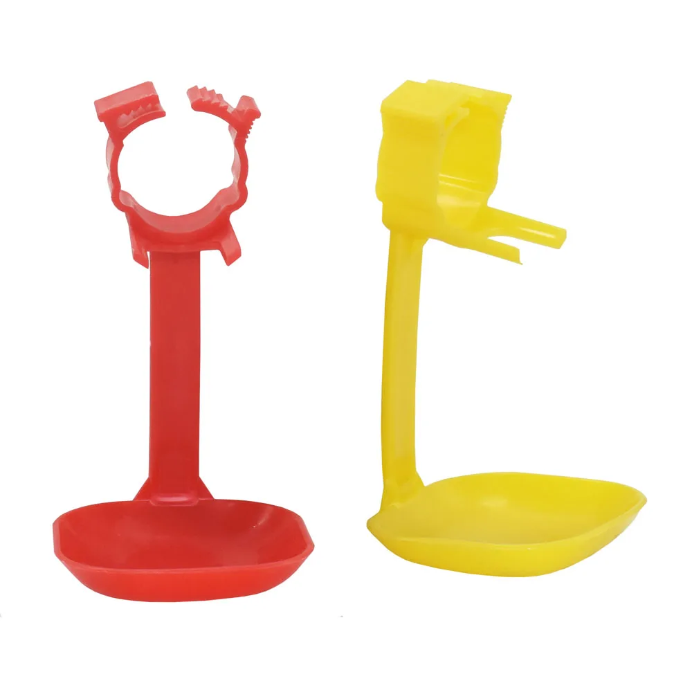 10 Pcs Chicken Waterer Hanging Cups Drinking Yellow Snap-Cups 25 Mm Quail Drinking Poultry Feeder