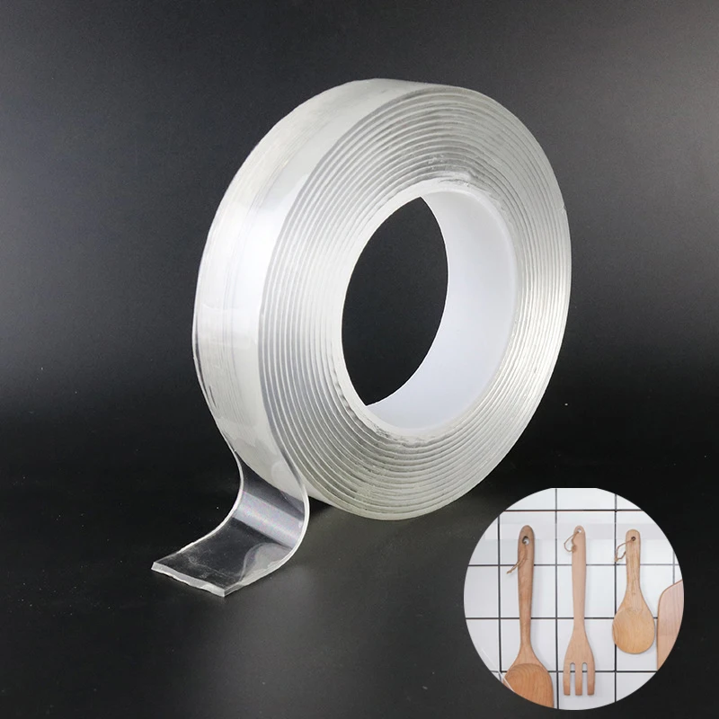 1/3/5M Nano Tape Double-Sided Adhesive Nano Traceless Sticker Transparent Tape Reusable Waterproof Adhesive Tape Glue