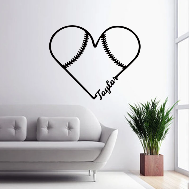 Favorite Softball Sports Vinyl Decal Cute Baseball Wall Stickers Bedroom Art Deco Living Room DIY