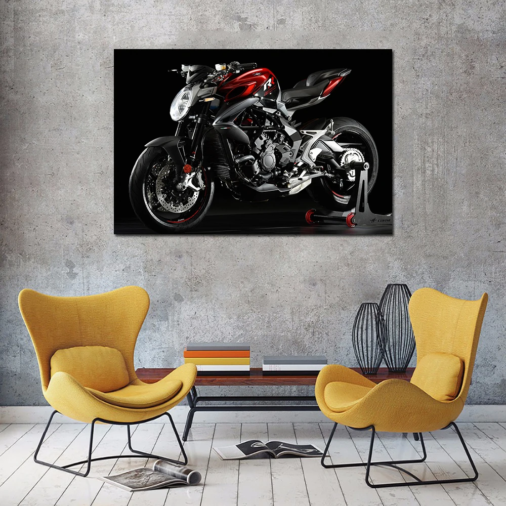 Mv Agusta Brutale 800 RR Motorcycles Photo Wall Art Poster Canvas Painting for Bedroom Decoration