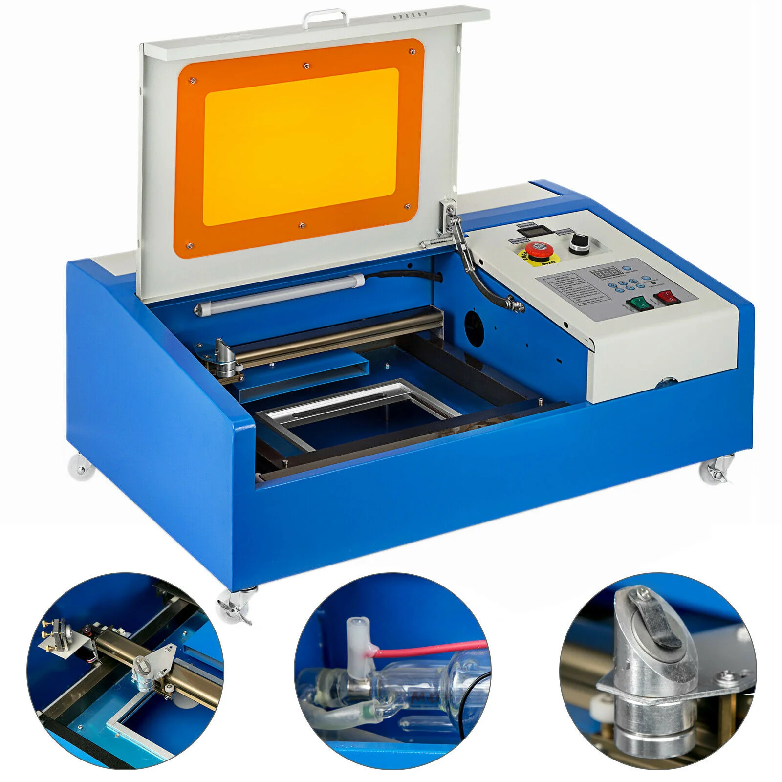 Upgrade 40W CO2 USB 12X8 Inch Laser Cutter Graviermaschine Laser Cutting Stamp Seal Engraving Machine