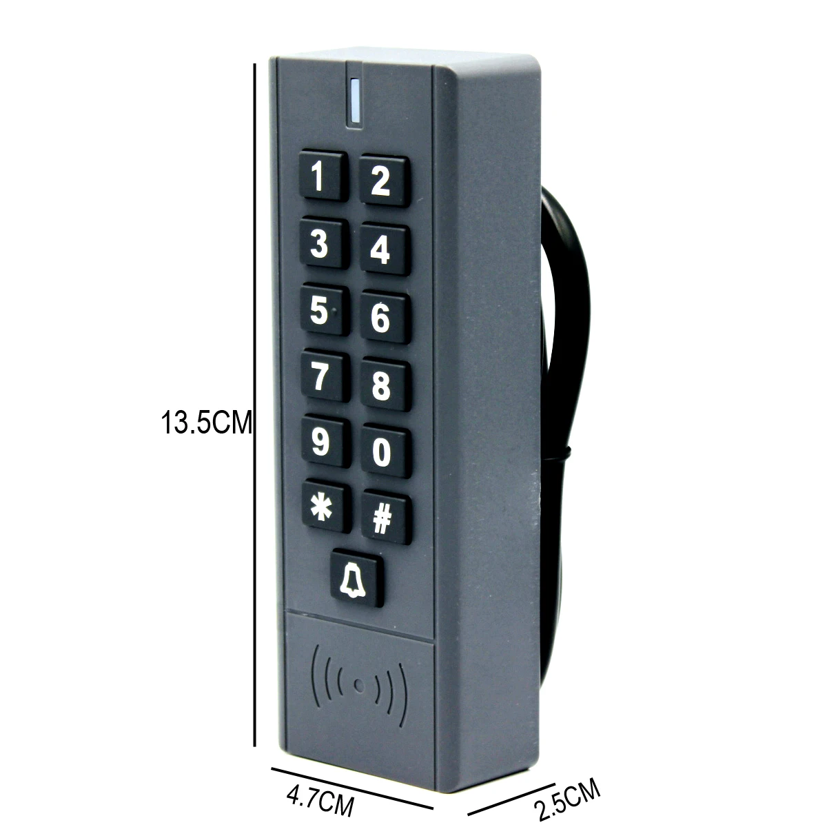 Teclado de Control de acceso RFID IP67, resistente al agua, DC12V, 125Khz, 1000 usuarios, A9-SM de Control de puerta de entrada de proximidad