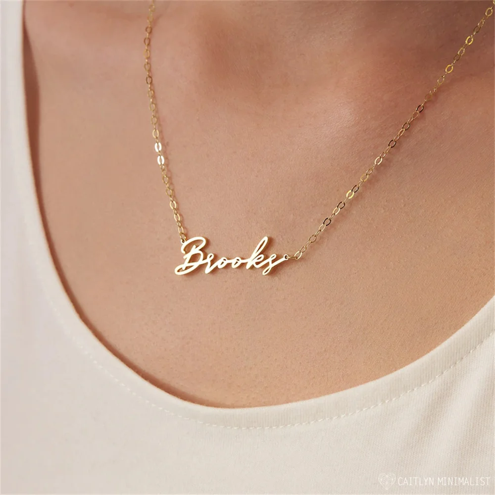 

EIEGANT Stainless Steel Fashion 2022 New Fashion Jewelry Necklace Girl Necklace Gold Letter Necklace Name Pendants Lovely Gift