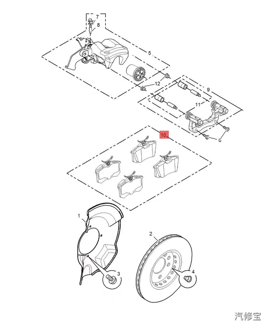 C3XR Rear Brake pads set auto car PAD KIT-FR DISC BRAKE for SAIC MG3 MG5 ROEWE 350 Automobile PSA Peugeot Citroen part 10030811