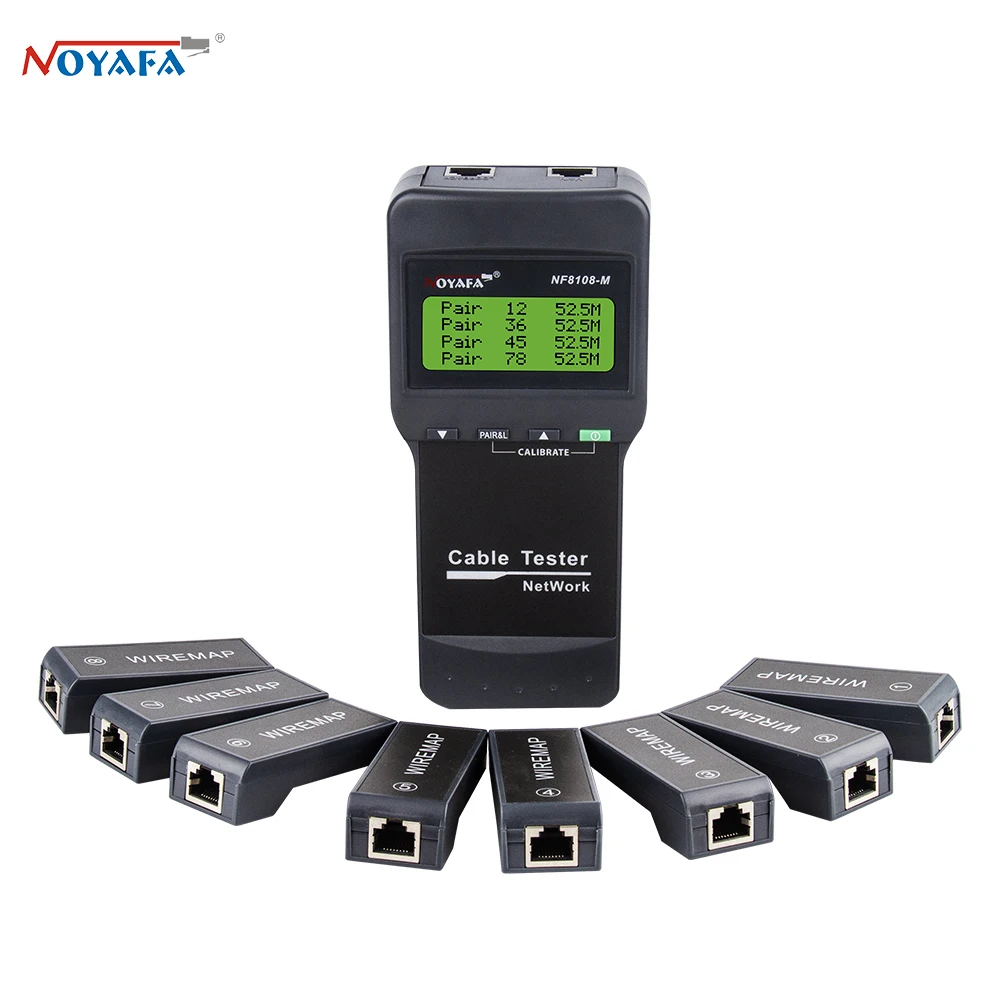 

Noyafa Cable Length Tester NF-8108M Network Cable Continuity Testing Cat5E/ 6E UTP STP CAT5 RJ45 With 8 Remote