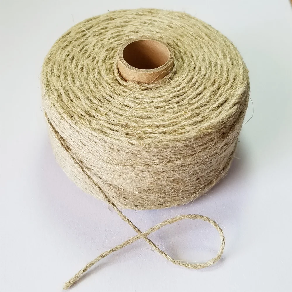 100% Natural linen twine cords 100m/roll macrame rope for decoration handmade DIY