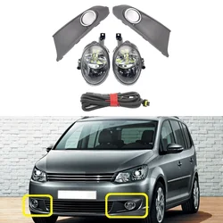 Car Lights For VW Touran Facelift 2011 2012 2013 2014 2015 Car-Styling LED Fog Lamp Light +Grille Cover+Wire Harness Assembly