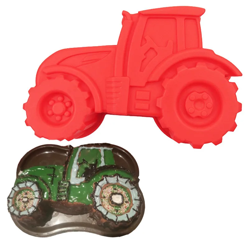 Bakeware Molds Tractor Locomotive Shape Silicone Cake Mold Fondant Chocolate Mousse Cake Pan DIY Baking Decorating Tools