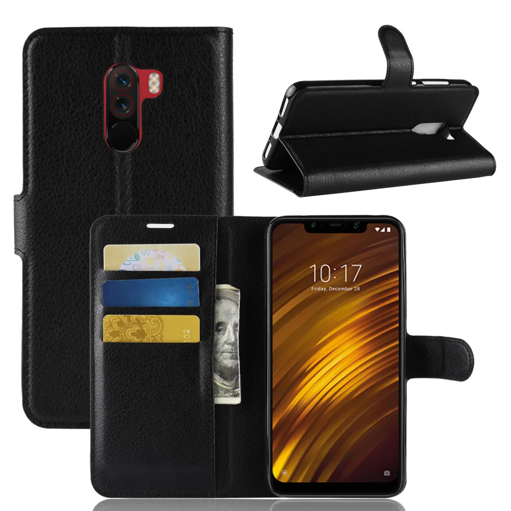 Retro Protective Cover for Xiaomi Poco Phone F1 Wallet Cover Card Holder Phone Cases for Xiaomi POCOPHONE F1 Leather Case