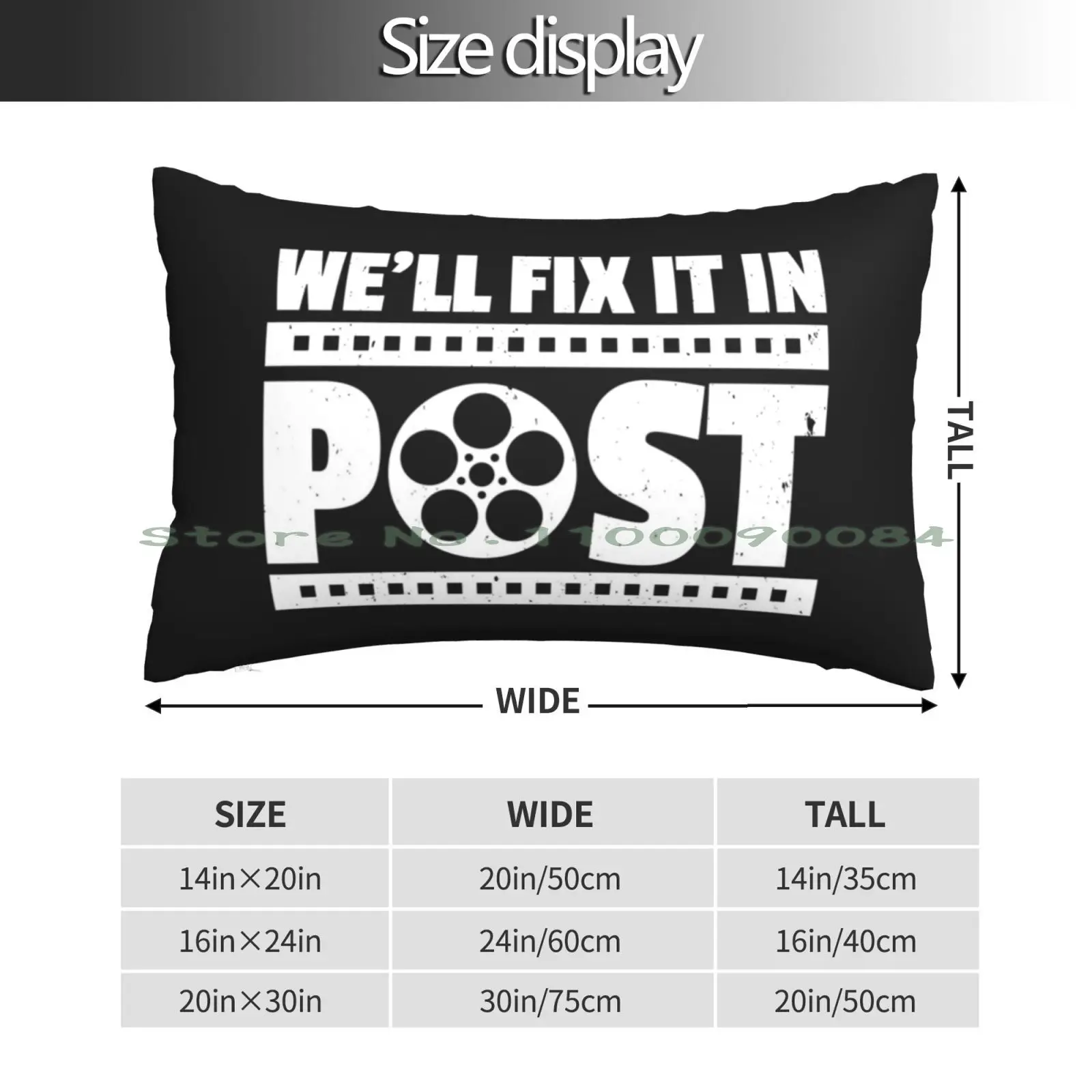 Cinematography Meme-Video Editor Gift-We'll Fix It In Post Pillow Case 20x30 50*75 Sofa Bedroom Indie Film Film Student Film