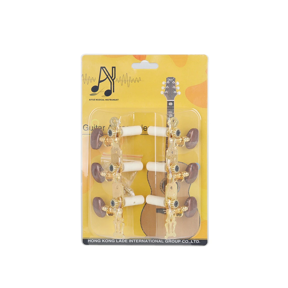 Classical Guitar Tuning Pegs Tuners Machine Heads 3L 3R Gold Metal Classic Guitar String Tuning Peg Parts & Accessories