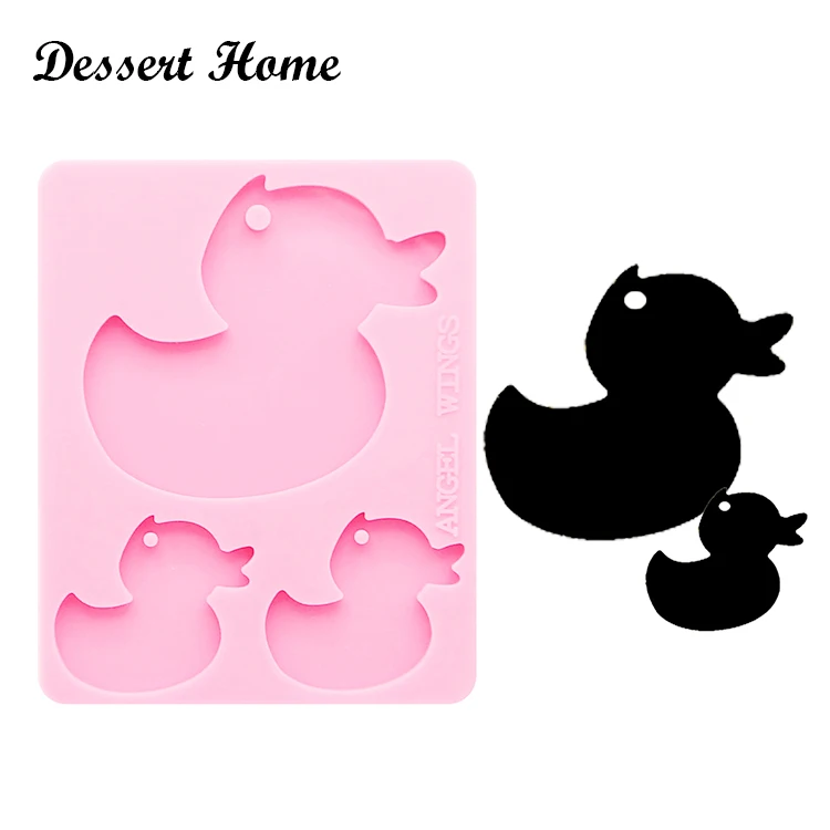 DY0121 Epoxy resin molds Duck family mold for keychain pendant Jewelry Makeing silicone molds for resin diy