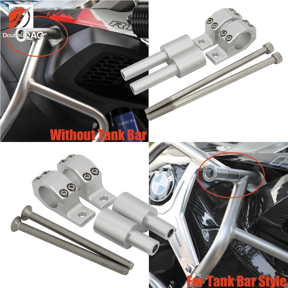 

For BMW R1200GS ADV LC Motorcycle 2pcs Bull Bar Bracket Fog Driving Light Motorcycle Crash Bar Guard Mount Kit R1250GS 2014-2019