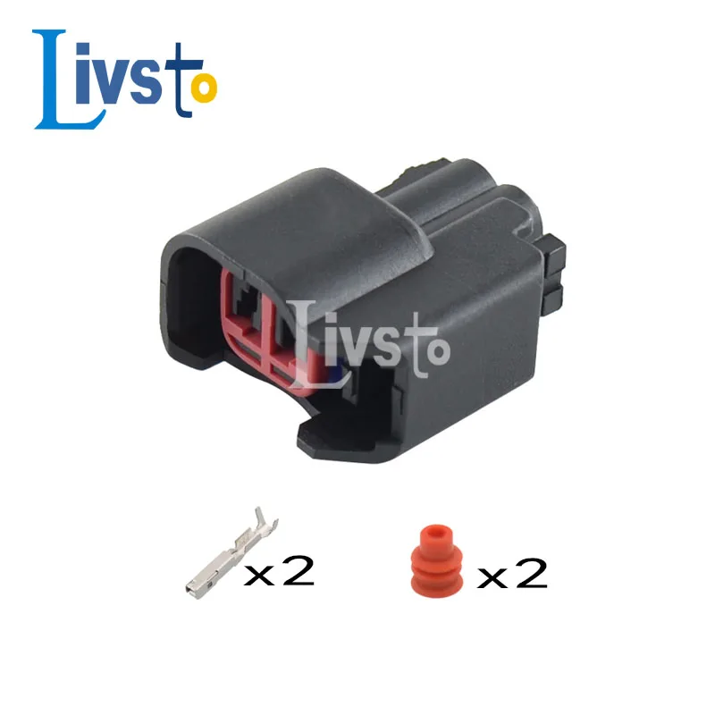 5/10/20/50 Sets 2Pin Way 1.5mm Female EV6/EV14 Car Fuel Injector Connector  For Dodge LS2 LS3 GM 7283-5967-30