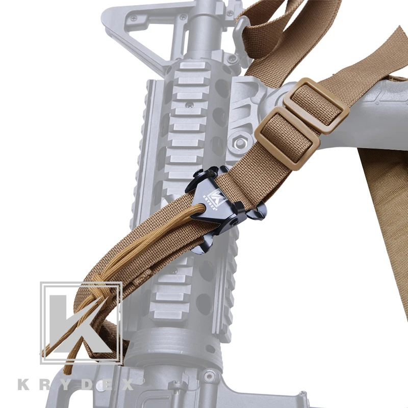 KRYDEX بندقية تكتيكية تحديد حبال واسعة مبطنة في الهواء الطلق اطلاق النار قابل للتعديل سريع فصل الأسلحة النارية واسعة مبطن 2 نقطة حزام #4