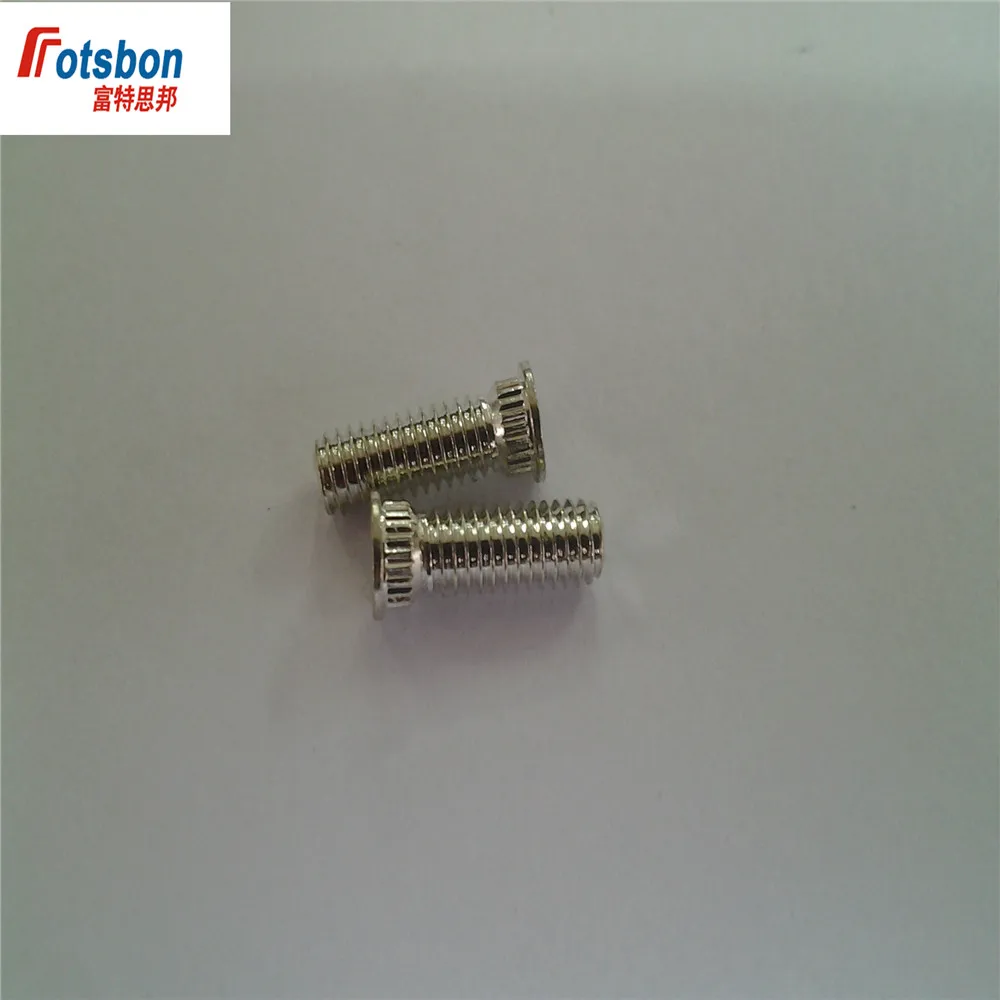 KFH-032-4/5/6/8/10/12 Broaching Studs Self-clinching Stud Clinch Pin Screw Pins Motherboard Sheet Metal Brass Tin Plated Vis PCB