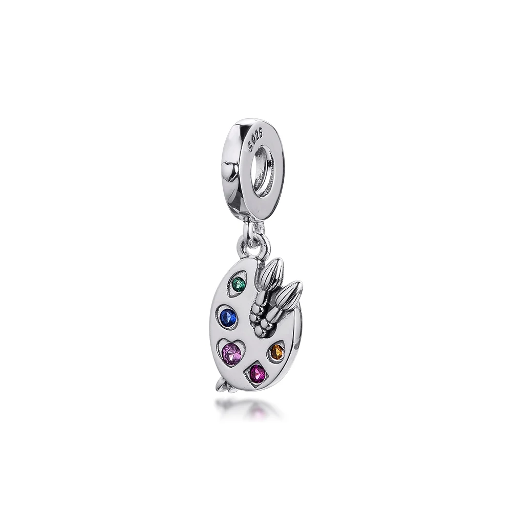 

Passions Artists Palette Dangle Charm Sterling Silver Jewelry Fits Original Snake Chain Bracelets Spring Collection Beads