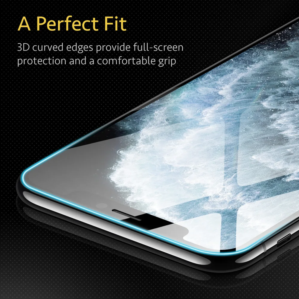 ESR 2PCS Tempered Glass for iPhone 11 12 13 Pro Max mini Screen Protector Clear Protective Glass for iPhone X XR XS Max SE 3 8 7
