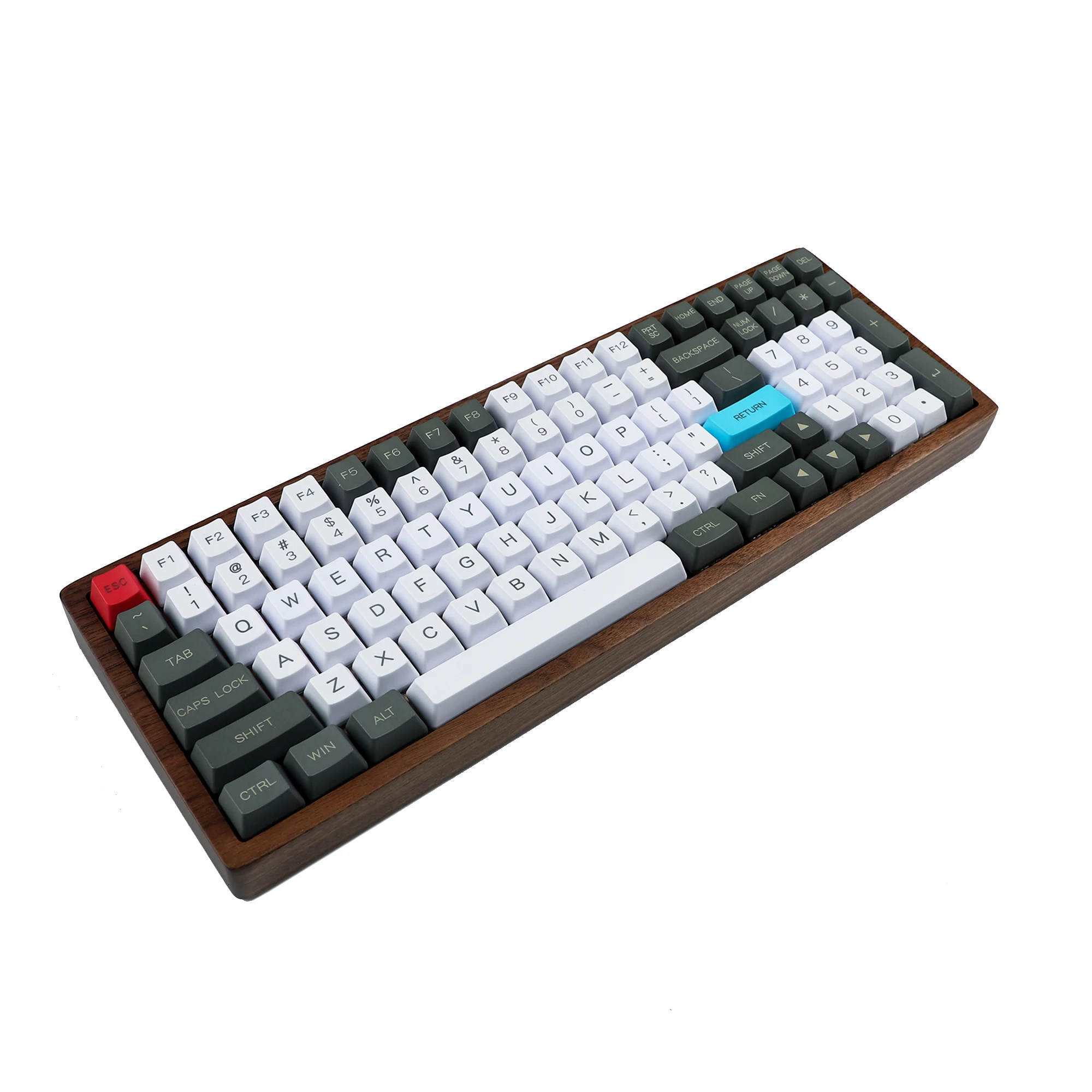 96 Wooden Case Hotswap Keyboard | QMK VIA Underglow RGB ANSI ISO PCB Alu Plate Beech Walnut Wood | For MX Mechanical Keyboards